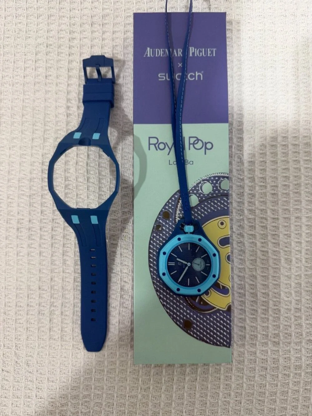 Audemars Piguet x Swatch Royal Pop blue Pendant Watch LAN BA AP